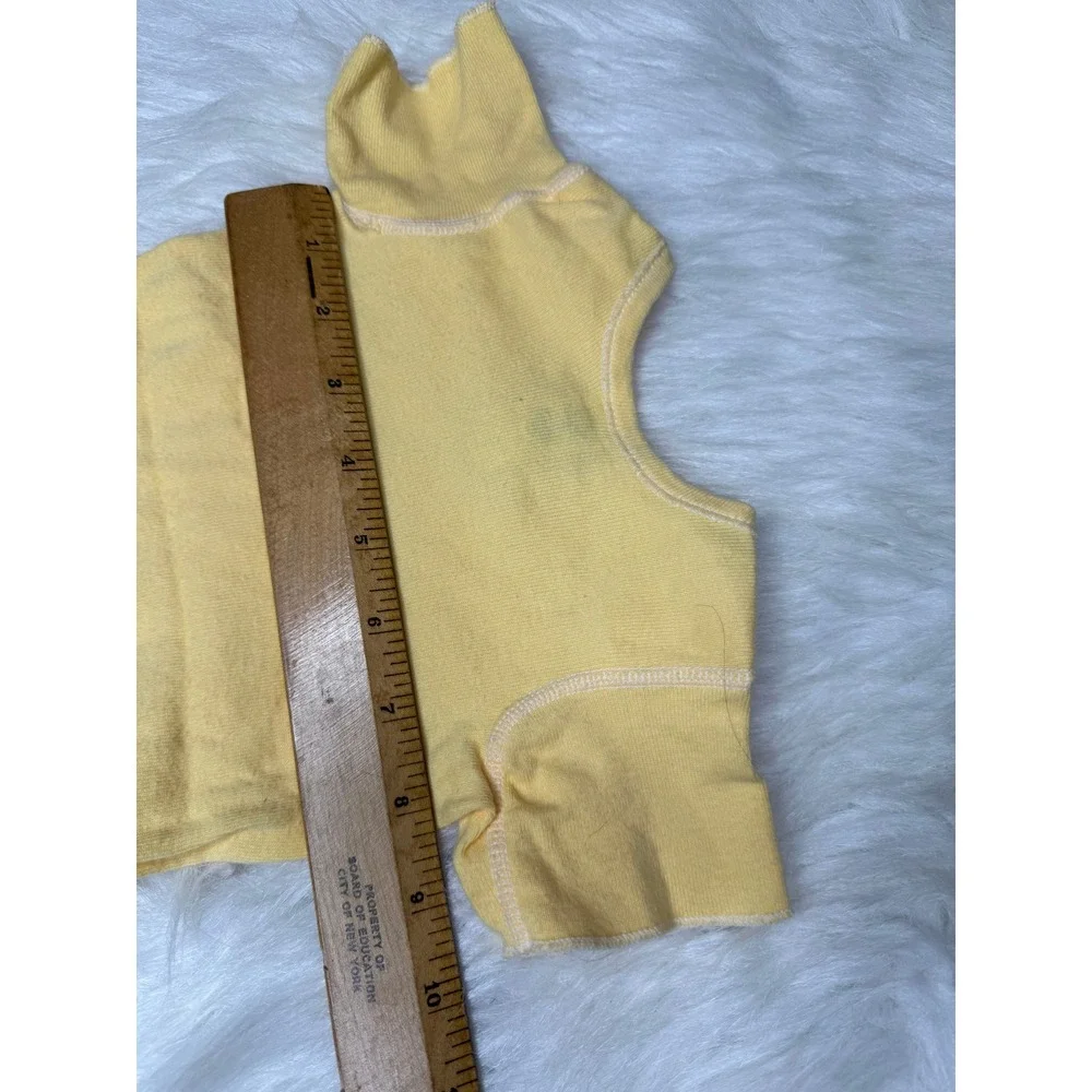 Vintage‎ Gerber Baby Short Sleeve One-Piece Bodysuit Yellow M 19-26 lbs Cotton